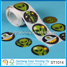 puffy logo self adhesive sticker paper